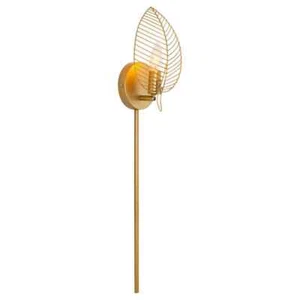 River of Goods Verity Single-Light Gold-Tone Metal Wall Sconce with Leaf Shade - Picture 1 of 15