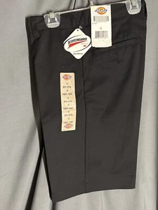 dickies boys relaxed fit twill phone pocket flat front shorts black size 14 new - Picture 1 of 1
