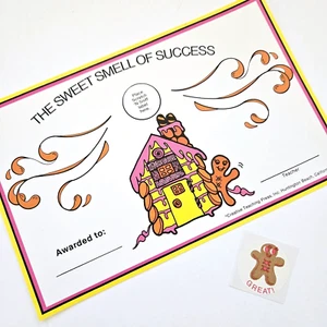Vintage CTP 1977 Award Certificate and Scratch & Sniff Sticker GINGERBREAD Scent - Picture 1 of 5