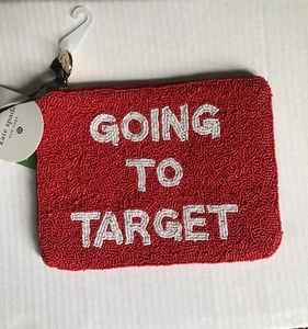 Kate Spade New York x Target Going To Target Clutch mit Perlen rot weiß neu mit Etikett - Bild 1 von 7