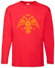T-shirt z długim rękawem z flagą orła bizantyjskiego II Rzym Cesarstwo Bizantyjskie Bizancjum