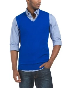 Kangol NWT Men's Royal Blue Premium Super Soft Sweater Vest, Size XLarge - Picture 1 of 4