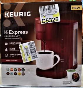 Keurig K-Express Essentials Single Serve K-Cup Pod Coffee Maker - Red