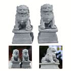 Paire Feng Shui Fu Foo Dogs statues de lion gardien grès ornements de jardin