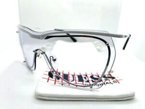NEW ORIGINAL GUESS GU7720 21C White/Smoke Mirror Women Sunglasses 00-00-135mm