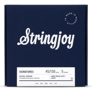 StringJoy 5-String Bass Light Gauge 45-130 Long Scale Nickel Wound Strings - Picture 1 of 1