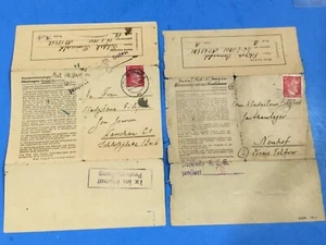 2 hojas de cartas del Holocausto 1943 del recluso en el campo de Gusen a su madre en Varsovia - Imagen 1 de 7