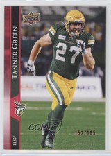 2021 Upper Deck CFL Red /165 Tanner Green #161