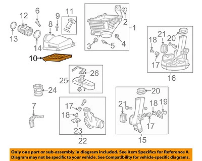 HONDA OEM Engine-Air Filter Element 17220R70A00 - Image 1 of 2