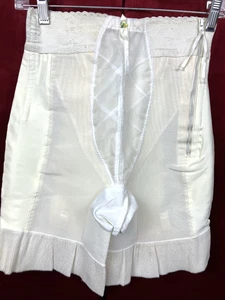 32 Vintage JC Penney Sheer High Waist bottom girdle garter Clips Sissy Pinup - Picture 1 of 8