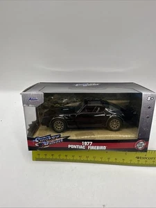 Pontiac Firebird Hollywood Rides 1977 Jada Smokey and the Bandit 1:32 negro nuevo en caja - Imagen 1 de 8
