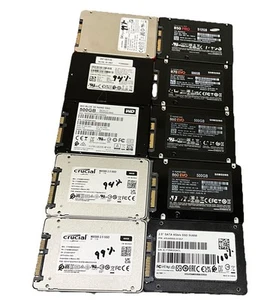 Samsung, Crucial, WD, Sk Hynix  500GB SATA III 2.5" SSD SSD Lot 10 - Picture 1 of 9