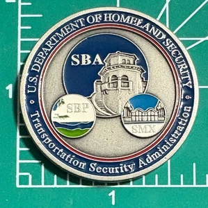 Santa Barbara California TSA Airport Challenge Coin - Picture 1 of 2