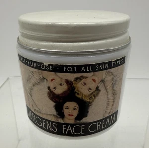 Vintage Jergens All Purpose Face Cream Milk Glass With Product Beauty Models - Picture 1 of 10