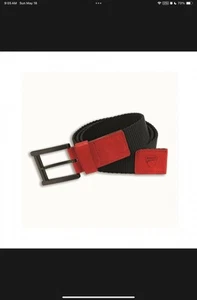 Ducati Company 2 Leather Textile Belt Black Red New !!! - Picture 1 of 1