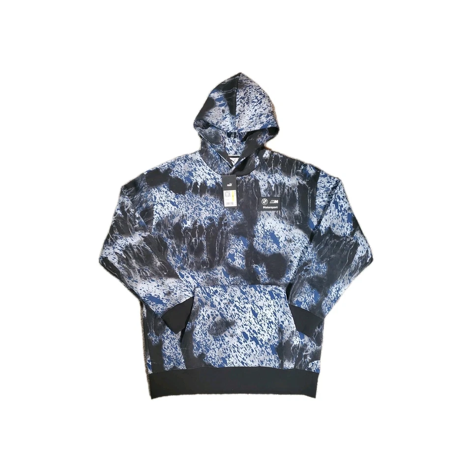 Puma BMW Motorsport Color Splash Hoodie Mens Size M Blk Blue White 630749-01