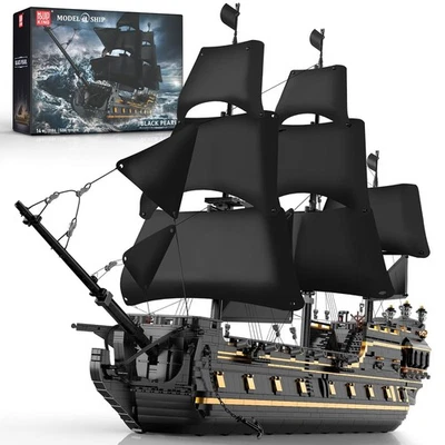 Juegos de construcción grandes Mould King Pirates Ship, 13186 sin usar, en caja, velero negro perla C... Foto 1 de 4