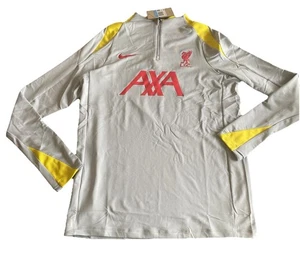 Liverpool FC Strike Third Men's Nike Dri-FIT Soccer Drill Top Gray Yellow M - Picture 1 of 6