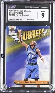 1998-99 Kevin Garnett #SB12 Topps Chrome Seasons Best CGC 9 Mint 🔥 - Picture 1 of 2