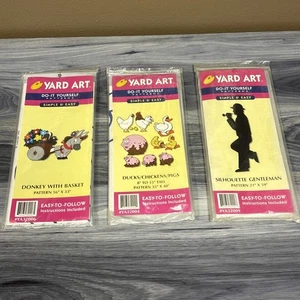 Yard Art Do-It Yourself Woodworking Patterns Farm Animals  Vintage 1998 Lot Of 3 - Picture 1 of 14