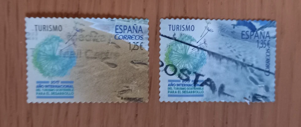Complete Spain / España used stamp set: 2017 Year of Sustainable Tourism - Image 1 of 1