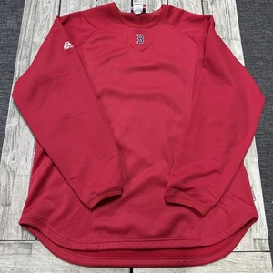 Boston Red Sox Majestic Mens XL Therma Base Baseball Pullover Warmup Red - Picture 1 of 5