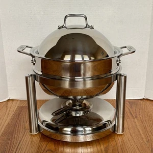 Piatto sfregamento tondo tutto rivestito 13x11 COMPLETO 3,5 qt inox pulito con scatola - Foto 1 di 21