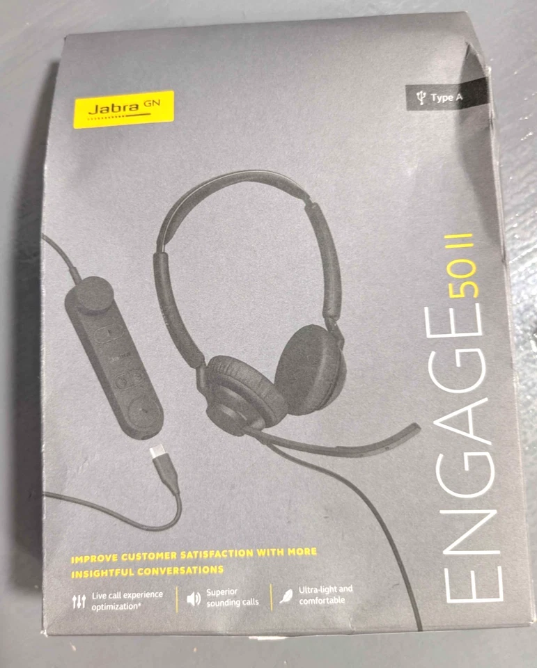 Jabra Engage 50 II - (50 II Link) USB-C and USB-A UC Stereo Wired Headset