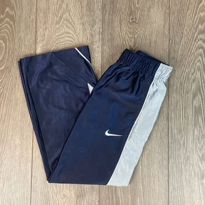 NIKE Pants Track Youth M Athletic Active Navy Swoosh Gray Pockets - Picture 1 of 4