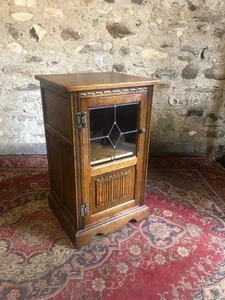 OLD CHARM SOLID OAK HIFI CABINET - Picture 1 of 17