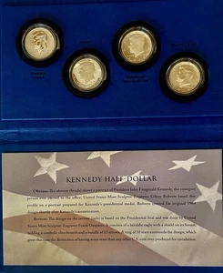 2014 Kennedy Silber 4 Münzen Sammlung Half Dollar 50th Anniversary Set OGP COA - Bild 1 von 5