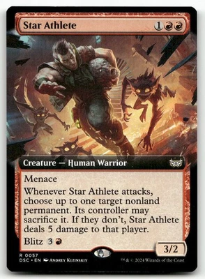 Star Athlete Extended Art MTG Commander: Duskmourn: House of Horror 57 R NM - Image 1 of 2