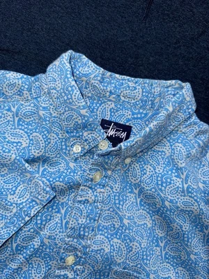 Camisa a Cuadros Stussy De Colección Para Hombres L Multicolor Paisley Hecha en EE. UU. Botón Años 90 Cadera Foto 1 de 4