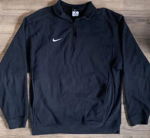 Nike Men’s Premier 1/2 Zip Fleece Pullover Sz Small Black Activewear Sweater - Picture 1 of 8