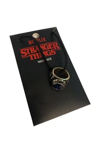 Netflix Stranger Things Hawkins Steve Class Ring Suede Necklace Loungefly - Picture 1 of 5