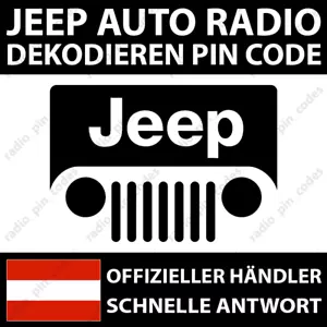 JEEP RADIO DEKODIEREN PIN CODE COMPASS GRAND CHEROKEE RENEGADE WRANGLER VP2 NTG4 - Bild 1 von 12