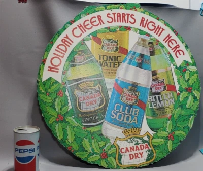 DE COLECCIÓN CANADÁ TIENDA SECA EXHIBICIÓN CORONA DE NAVIDAD CARTÓN FIESTA ALEGRÍA AQUÍ Foto 1 de 4