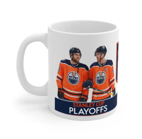 McDavid & Draisaitl Edmonton ART Mug Coffee Tea Gift Fun Team Hockey Souvenir Cover
