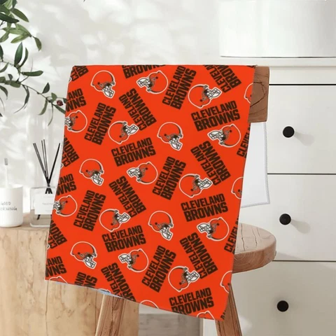 Cleveland Browns Fans Face Wash Towel Superfine Fiber Absorbent Towel 12*27.5" Cover
