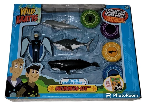 Wild Kratts Swimmers Set 4 Collectible Figures Creature Power Discs Bath NEW 334 Cover