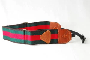 New Canon Red x Green Wide Camera Strap Eagle Dead Stock Shoulder Neck Width 5cm - Picture 1 of 3
