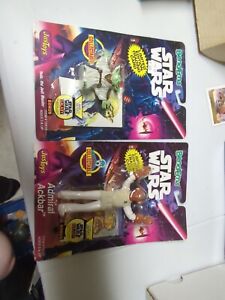 Lot Of Star Wars Bend Ems Figurines Trading Cards CIB Luke Leia Yoda Vader Deal