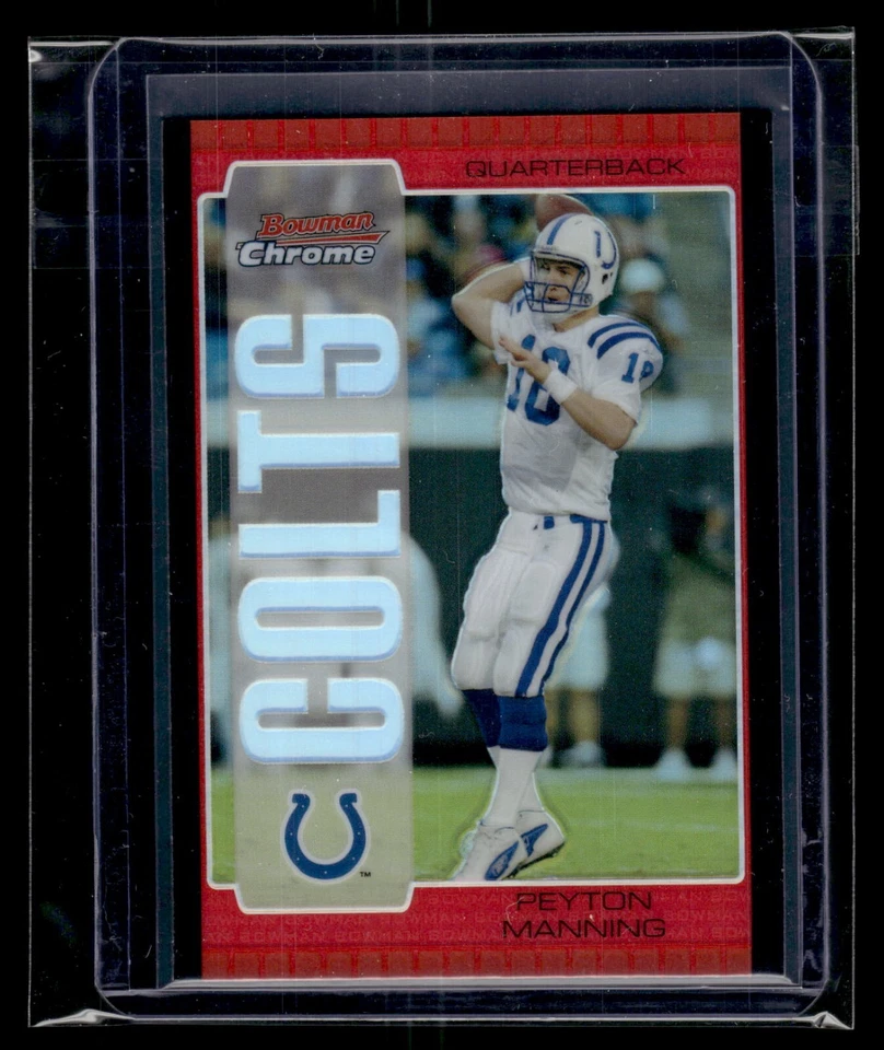 2005 Bowman Chrome Refractor #1 Peyton Manning Colts HOF - Image 1 of 2
