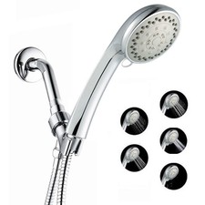 High Pressure Chrome Face Handheld Shower with Hose and Shower Arm OK