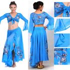 2019 Women Belly Dancing Costume Practice Set Embroidery 2pcs Top Blouse  Skirt