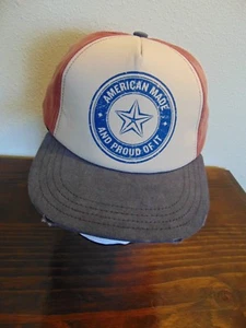 Red White & Blue CAP "American Made and Proud Of It" Made in USA GREAT LOOKING - Picture 1 of 4