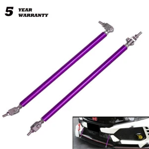 Adjust Front Bumper Lip Splitter Strut Rod Tie Support Bar For Honda 8-11 Purple - Picture 1 of 10