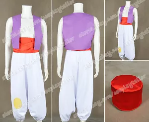 Aladdin And His Lamp Cosplay Aladdin Costume Uniform Vest Pants Girdle Hat Suit - Picture 1 of 10