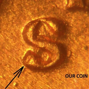 1945-S/S Repunched Mintmark (RPM) # 20 Lincoln Cent - Brilliant Uncirculated - Picture 1 of 6