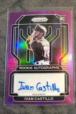 2022 Panini Prizm Rookie Auto Purple Ivan Castillo Rookie Auto #RA-IC 41/50 - Image 1 of 3